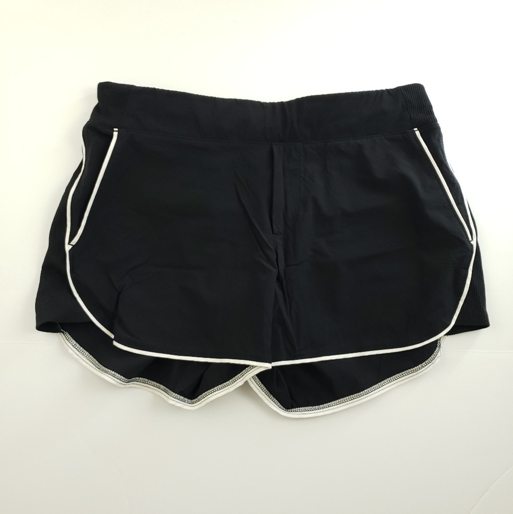 Athleta Black Women's Shorts with White Trim